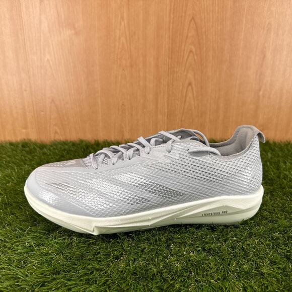 adidas Adizero Electric 2.0 Grey Silver Metallic Baseball Cleats JI1478 Size 9.5